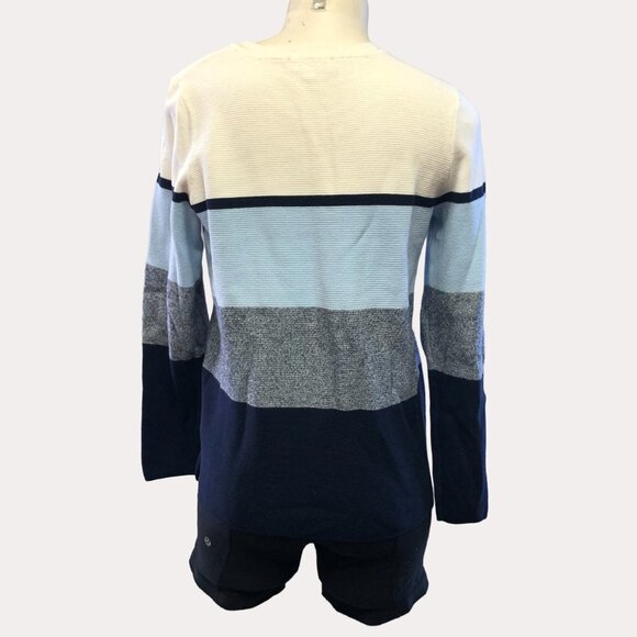 NORTHERN Reflections Ribbed Blue Tones Crew Neck Sweater Small - Picture 2 of 9